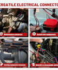 2 Pin Waterproof 16 AWG Automotive Wire Heavy Duty Connector Kit With Snap Lock Seal for versatile connections in autos