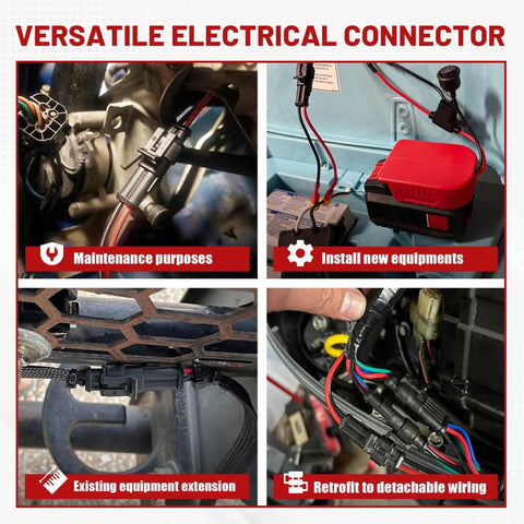 2 Pin Waterproof 16 AWG Automotive Wire Heavy Duty Connector Kit With Snap Lock Seal for versatile connections in autos