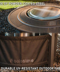 42 Inch Fire Pit Surround Tabletop Shield For Wood Burning Pits, Portable Protective Barrier, Powder Coated Steel Frame