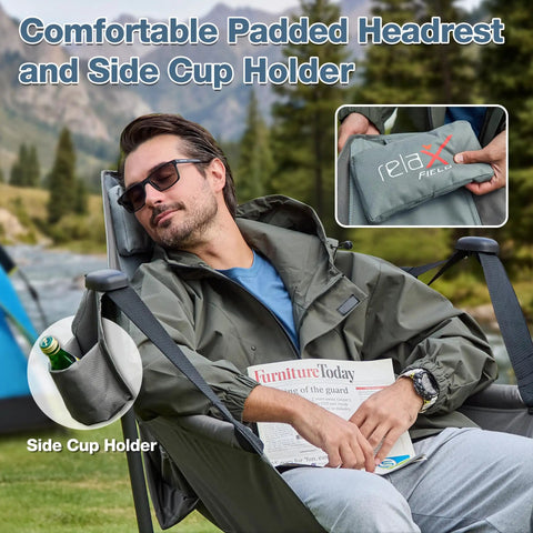 Oversized Hammock Camping Chair With Adjustable Backrest For Next Level Comfort And Support 350LBS Heavy Duty