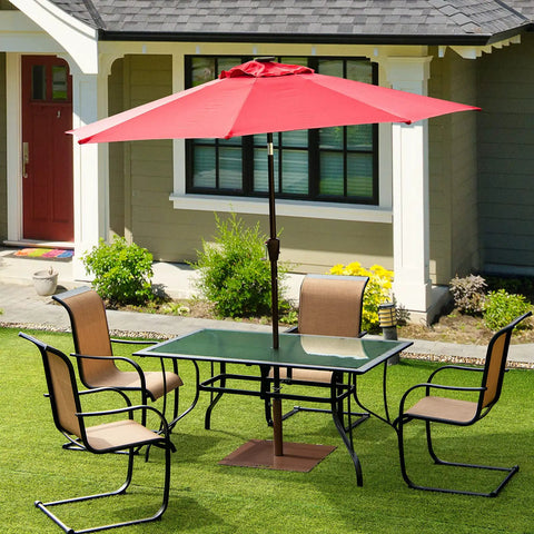 50 pound patio umbrella base Heavy Duty 50 Lb Patio Umbrella Base Portable Outdoor Stand With 24 Inch Square Holder Two Tightening Knobs And Two Wheels Weatherproof Rustproof