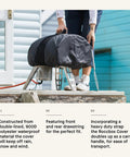 Roccbox Portable Pizza Oven Cover Made With 900D Waterproof Fabric For All Weather Outdoor Use Heavy Duty Transport Strap In Use