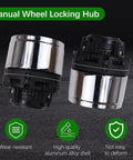 Two Pack Manual Wheel Locking Hub Actuator Assembly For Ford Ranger 1998 2003 For Explorer 1995 2001 And Mazda B Series Pickup 1998 2009 Off Road Ready Heavy Duty Lock Hub Upgrade Replaces F87Z 3B396 BA 1500170 front view