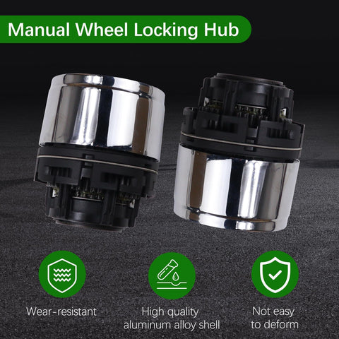 Two Pack Manual Wheel Locking Hub Actuator Assembly For Ford Ranger 1998 2003 For Explorer 1995 2001 And Mazda B Series Pickup 1998 2009 Off Road Ready Heavy Duty Lock Hub Upgrade Replaces F87Z 3B396 BA 1500170 front view