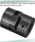 Flexible Coupling Shaft 20mm To 25mm Bore, 52mm Length, 44mm Outer Diameter, 6mm Or 8mm Slot, black steel motor coupler