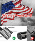 Beefy Heavy Duty Ground Flag Pole Kit 8.5 Feet Tangle Free Inground Flagpole With Windproof Prong Portable Outdoor Flag Pole