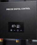 Heavy Duty 27Kw Tankless Water Heater Pumps Out Instant Whole Home Hot Water With Smart Self Regulating Tech Shower To Sink Zero Wait All Day Long Operation Setup with digital display and plumbing connections.