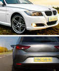 Two Pack Clear License Plate Covers Unbreakable Bubble Protector For Front And Back Car Tags Twelve Point Two By Six Point Three Inches