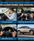 Driving symptoms indicating need for Wheel Bearing Hub Assembly With ABS For Nissan Qashqai 2017 2018 Rogue 2014 2023 Rogue Sport 2017 2022
