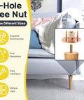 Rock Solid M6 Brad Hole Tee Nuts And Screws Kit 64 Piece Zinc Plated Carbon Steel screwing into wood furniture leg.