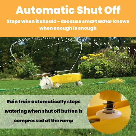 Traveling Sprinkler That Rolls Across Large Lawns Up To 13,500 Sq Ft Cast Iron Outdoor Water Sprinkler With Auto Shut Off