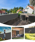 5x12 Ft Waterproof Rectangle Sun Shade Sail Canopy With Grommets UV Blocking Pergola Shade Cover for deck in dark gray