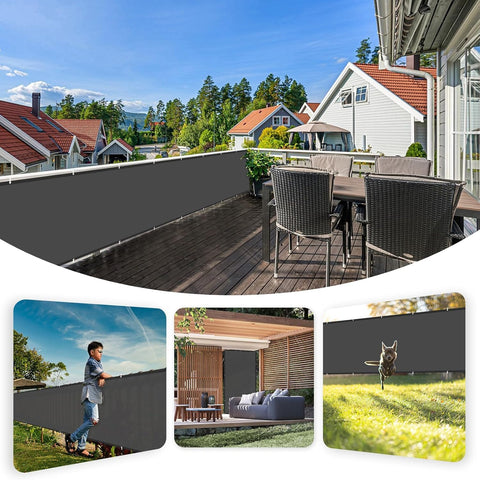 5x12 Ft Waterproof Rectangle Sun Shade Sail Canopy With Grommets UV Blocking Pergola Shade Cover for deck in dark gray