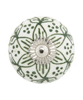 12 Pack Ceramic Cabinet Knobs With Reversible Metal Backplates For Kitchen And Wardrobe Handmade Floral Knobs For Cabinets