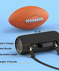 Portable Bluetooth Speaker With 40W Peak Power And Deep Bass From Dual Passive Radiators next to football for scale.