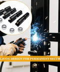 Four Pack Weld On Barrel Gate Hinges For Five Inch Gates Detachable Gate Doors 500 Pound Capacity Per Hinge With Bearing Ball Heavy Duty Steel Fence Trailer Ramp Gate Workshop Use, welding install