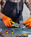 Stainless Steel Alligator Clips Set With Telescopic Wire Clamps and Pen Clip in use for home repair project on a workbench