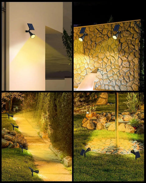 Top Notch Solar Spot Lights Outdoor 10 Pack Rock Solid Landscape Path And Wall Lights With Smart Auto On Off Sensor Four Easy Lighting Modes Weatherproof Garden Walkway Bolts Steady Warm White Focus For Patio Vibes