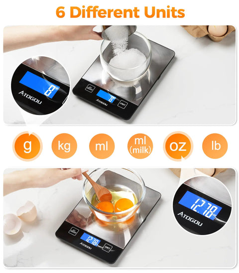 Digital Food Scale For Home Cooks, 33lb Capacity, 1g Precision, Pro Grade Readouts In Grams And Ounces, 0.01oz Increments in use