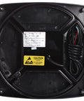 Back view of Wiegand 26 Bit 125KHz Card Reader for Access Control and Parking System with caution label and wiring