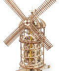 Eco Friendly 585-Piece 3D Windmill Puzzle Kit With Moving Parts, Wooden Model Build Set For Adults And Kids, beige wooden windmill model