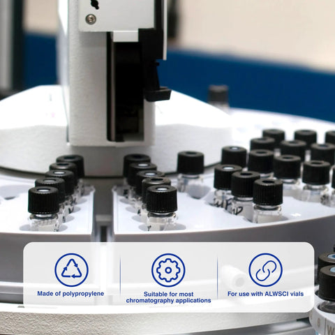 Solid Build 8Mm Screw Thread Hplc Vial Caps With Red Ptfec White Silicone Septa Deliver A No Hassle Leakproof Seal For 1 5 To 2 Ml Glass Autosampler Vials 100 Count Ready To Roll on autosampler