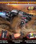 1:16 Scale All Terrain Fast RC Cars for Adults 40KPH, 4WD Electric Off Road Monster Truck With Metal Chassis racing on dirt