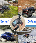 RC4GS V3 5 Channel Pro Grade Transmitter With Gyro And R6FG Receivers 2.4GHz Remote Controller Kit showing all-terrain vehicle control