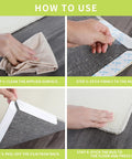 Step-by-step guide for using 12 Pack Non Slip Rug Pad Grippers Washable And Reusable For Rugs, Double Sided Non Slip Rug Pads For Hardwood Floors.