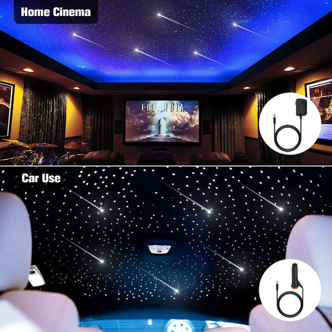 Starlight Headliner Kit For Cars With Shooting Star And Twinkle Effects Dope RGBW Fiber Optic Lights in home cinema and car