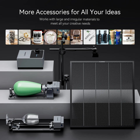 Beast 12W Laser Engraver And Cutter For Wood Metal Dark Acrylic Glass Leather With 0.06mm Precision accessories display