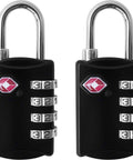 2 Pack No Fuss Durable Steel Luggage Locks With 4 Digit Keyless Combination TSA Approved Easy To Read Dial Perfect For Backpacks Travel