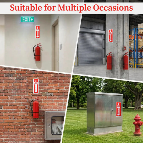 Top Shelf Two Pack Fire Extinguisher Signs Built Tough With Heavy Duty Stainless Steel For Crisp Wall Mount Safety Markings That Give Your Spot The Legit Compliance Vibe You Need