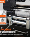 Beefy Heavy Duty 3/8 Inch By 100 Foot Steel Winch Cable With 15,200 Lbs Breaking Strength mounted on winch drum