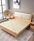 Heavy Duty Bed Rail Brackets With Mounting Screws Built Tough Rock Solid Galvanized Steel Hardware Bed Frame Repair Kit displayed on wooden bed frame.
