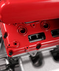 Close-up of Metal V12 Engine Model Kit That Actually Runs With Electric Drive Over 800 Premium Aluminum And Steel Pieces