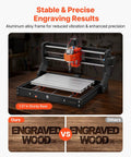 3-Axis CNC Router Machine For Wood And Acrylic Engraving And Milling With A Beefed-Up 60W Spindle, 300 X 180 X 40 mm Working Area, Aluminum Alloy Frame