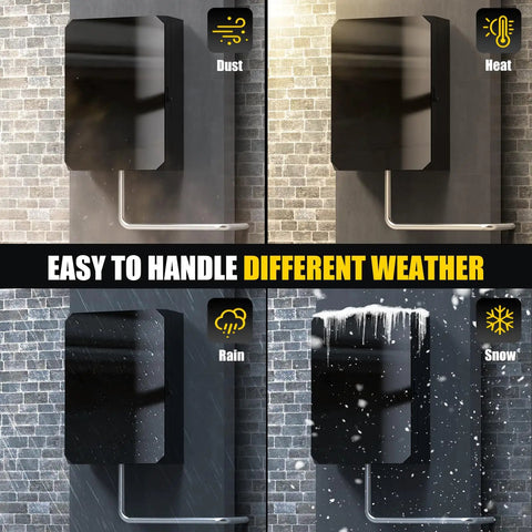 Tough Wall Mount EV Charger Cover For Your Daily Plug In Rig, Heavy Duty Outdoor Shell with weather resistance, matte black finish.