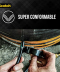 Heavy Duty Vinyl Electrical Tape Workhorse Grade 0 to 221 Fahrenheit Temperature Range being applied to cable