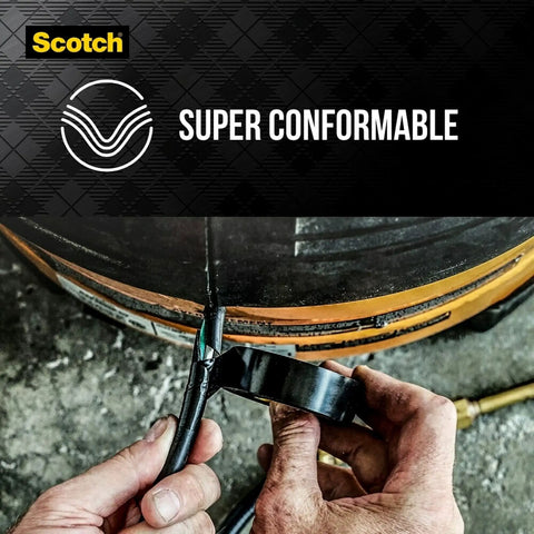 Heavy Duty Vinyl Electrical Tape Workhorse Grade 0 to 221 Fahrenheit Temperature Range being applied to cable