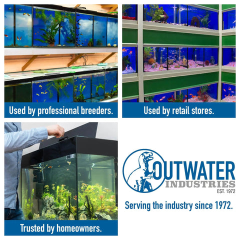 36 Inch Black Aquarium And Terrarium Lid Hinge One Pack Replacement Canopy Hinge For 1/8 Inch Thick Glass Or Acrylic Fish Tank Covers Plug And Play Design With Snug Fit Every Single Time No Sweat Setup Quick Swapping Guaranteed, shown in use on aquariums.