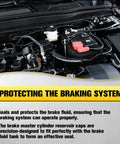Honda Brake Master Cylinder Fluid Reservoir Cap Direct Fit Replacement For Accord Civic CRV Odyssey HRV Fit, engine view