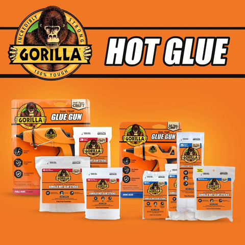 Dual Temp Mini Hot Glue Gun With Precision Nozzle and accessories in packaging