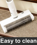 Vacuum on Non Slip Stair Treads For Wood Steps 28x9 Inch Beige 15-Pack Indoor Runner Mats With TPE Backing, Pet And Kid Safe