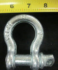 Bow Shackle Anchor Pin D Ring Recovery Tow Chain for Marine Boats 2 Ton Heavy Duty Half Inch Diameter 3-3/16 Inch Length Max Opening