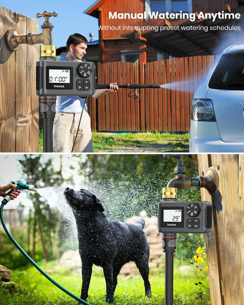 Two Pack Water Timer With Brass Inlet For Sprinkler Systems Rain Delay Manual And Automatic Drip Irrigation And Lawn Watering System For Yard And Garden No Fuss