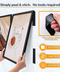 Heavy Duty 1x3 Inch Hook And Loop Strips Set With Nylon Self Adhesive Tape Dots used to hang artwork