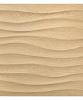 PVC 3D Wave Wall Panels Wood Brown Texture for Interior Decor, single tile showcasing wave pattern and wood-like surface.