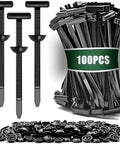 Universal Car Bumper Clip Kit For Fender And Splash Shield Repair Self Locking Zip Tie Clips PA6 Nylon Fasteners 100 Pack