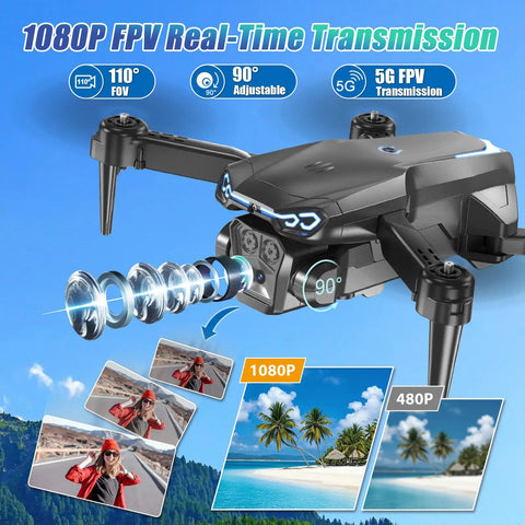 Foldable 1080P Drone With Camera For Kids And Beginners Easy To Fly Toy Gift For Boys And Girls showing camera features